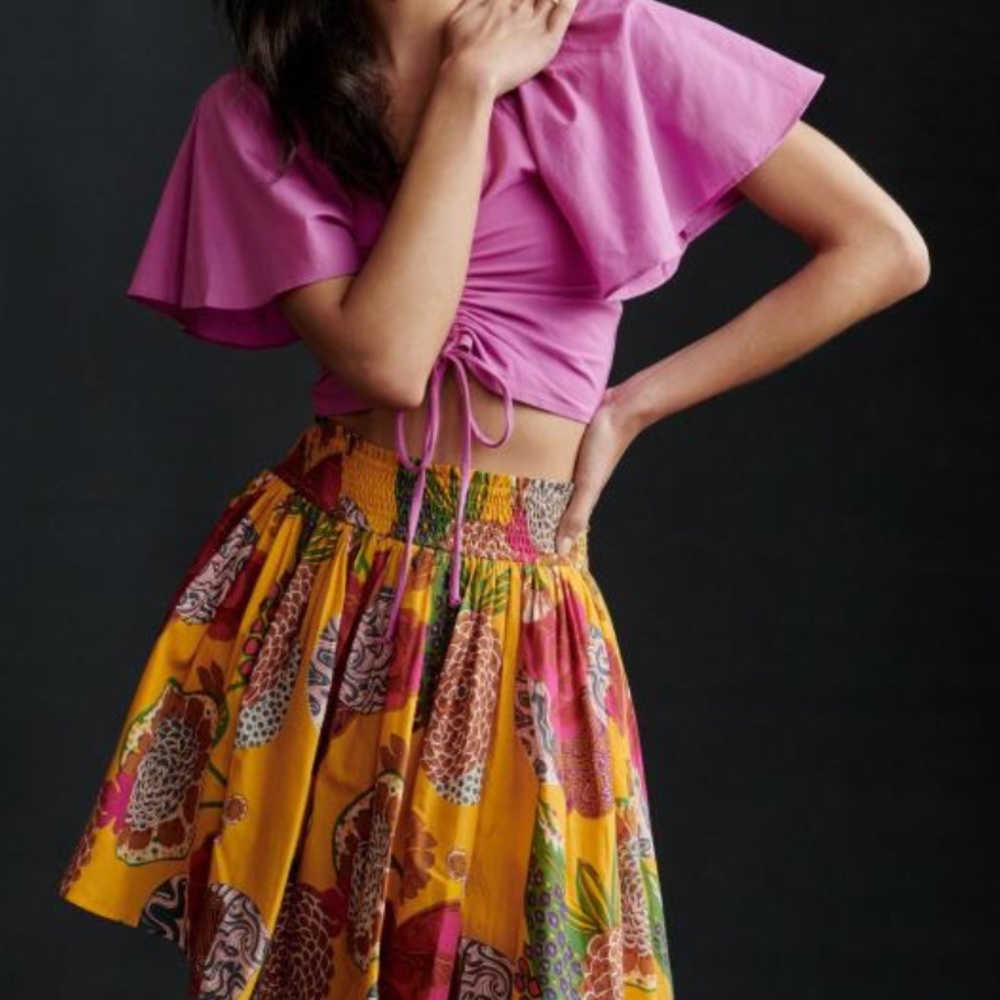 Letmebe floral mini skirt NWT